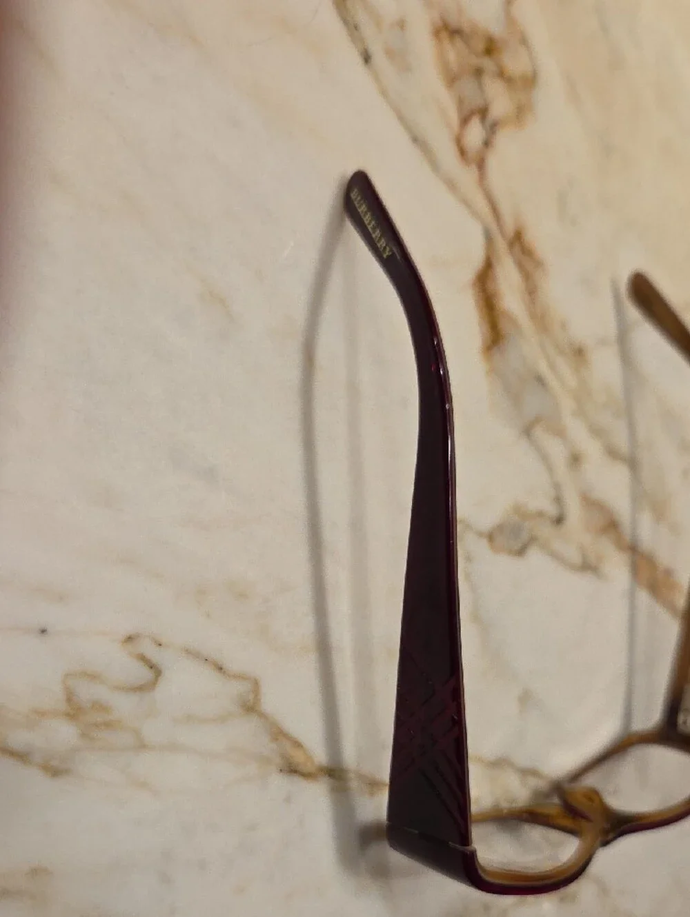 Burberry Burgundy Rectangular Eyeglass Frames
